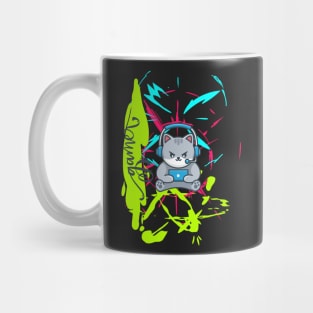 Colorful Cat Gamer Mug